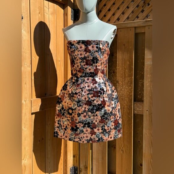 🆕 BRONX & BANCO 🧿 NWOT Maraya Floral Sequin Mini Dress, Pink Multi, Sz XS US 2 - Picture 3 of 17